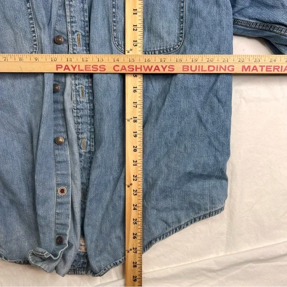 Levi Strauss Mens XL TG Shirt JacketSignature Workwear Denim Blue Button L051022 - Picture 3 of 4